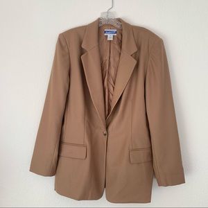 Vintage Pendleton One Button Blazer in Camel Size 12